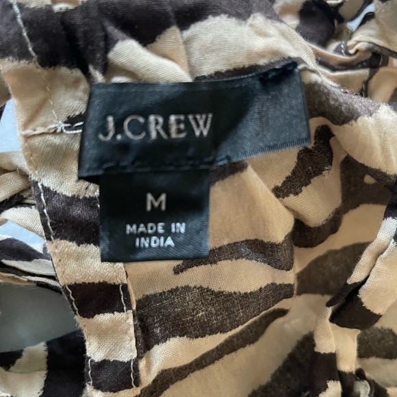 J. Crew Swingy Organic Cotton-voile Beach Dress Zebra Stripe Sleeveless Pullover - Picture 12 of 15